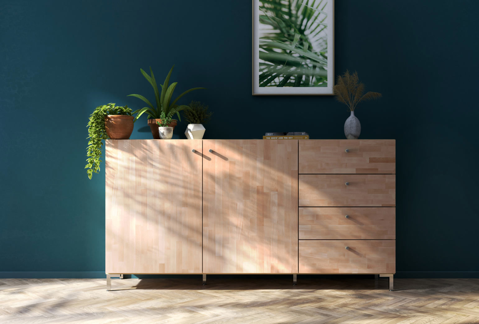 Commode op maat in massiev hout