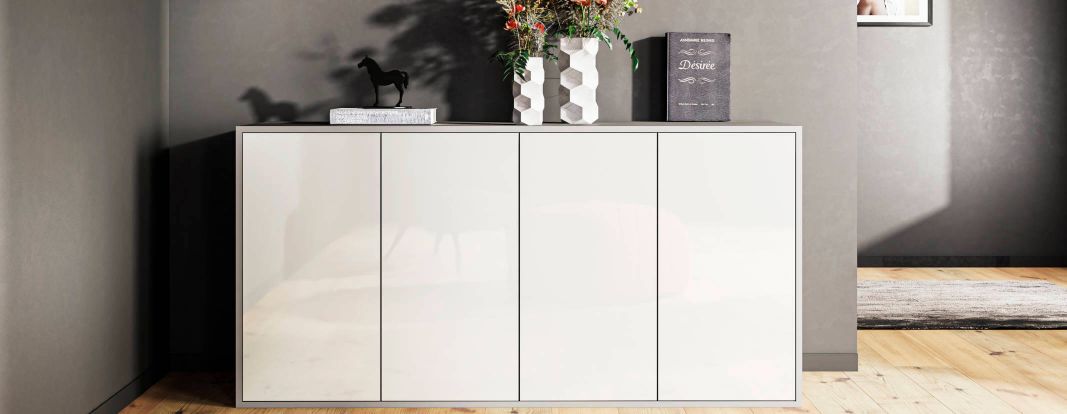 Sideboard op maat in wit hoogglans