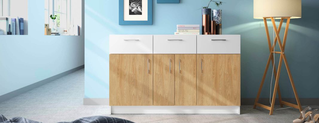 Dressoir op maat met witte frontladen