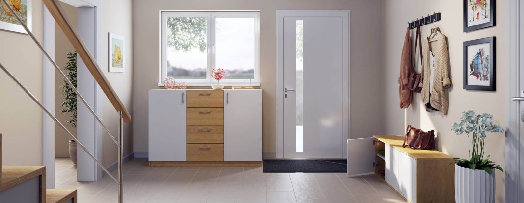 Zelf dressoir maken: op maat in eiken country met witte deuren