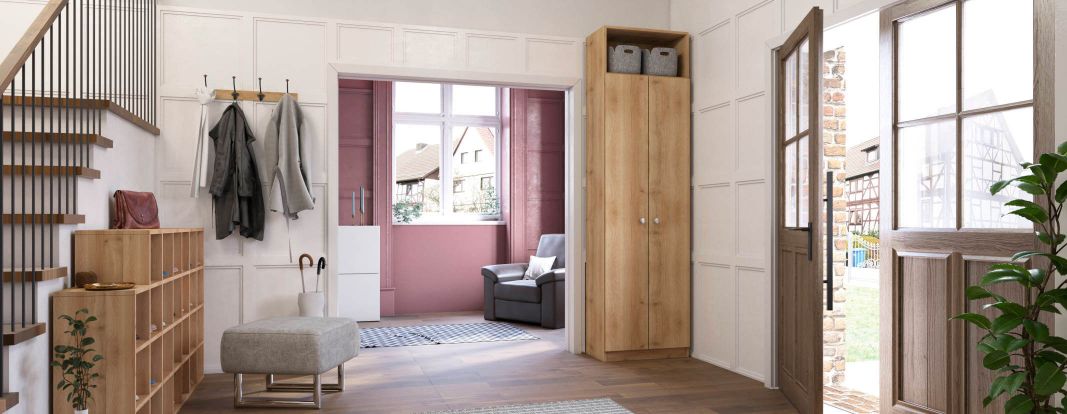 Kasten 90-99 cm breed in beuken Toscane voor in de entree