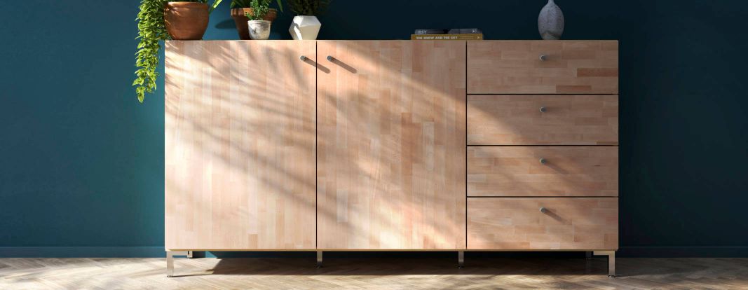 Ladekast op maat beuken gevingerlast