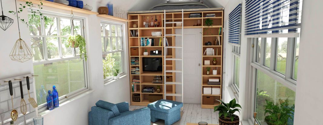 Open kast op maat 100 cm breed in een tiny house