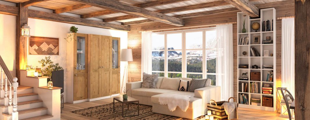 Kasten 80-89 cm breed: open kast op maat in wit met twee verschillende hoogtes voor in de woonkamer