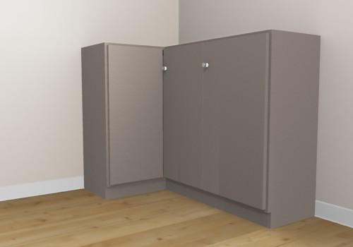hoekkast met draaideuren